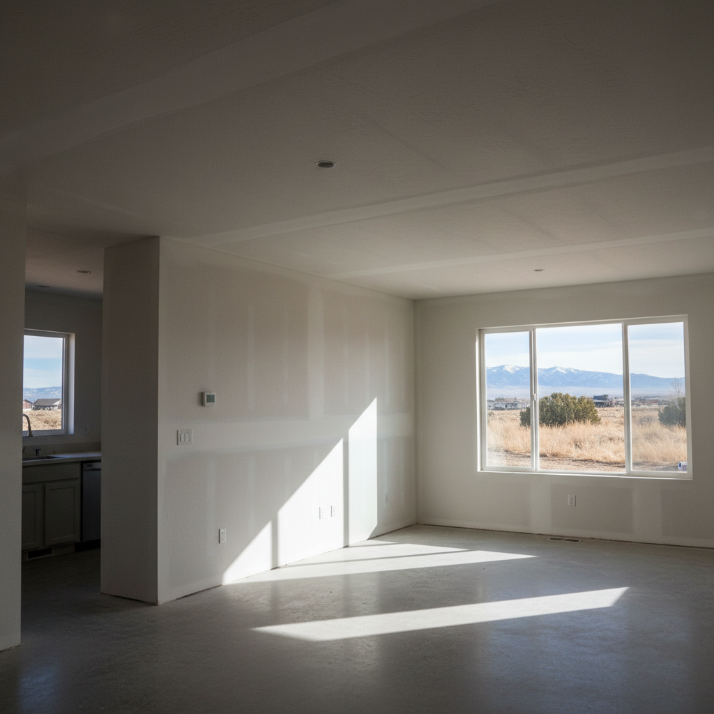 Completed drywall installation work at a residential property in West Valley City, UT