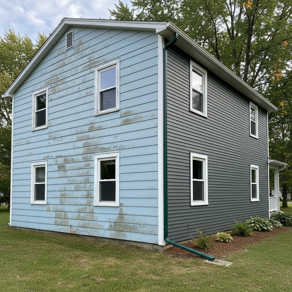 Completed siding replacement work at a residential property in Superior, WI