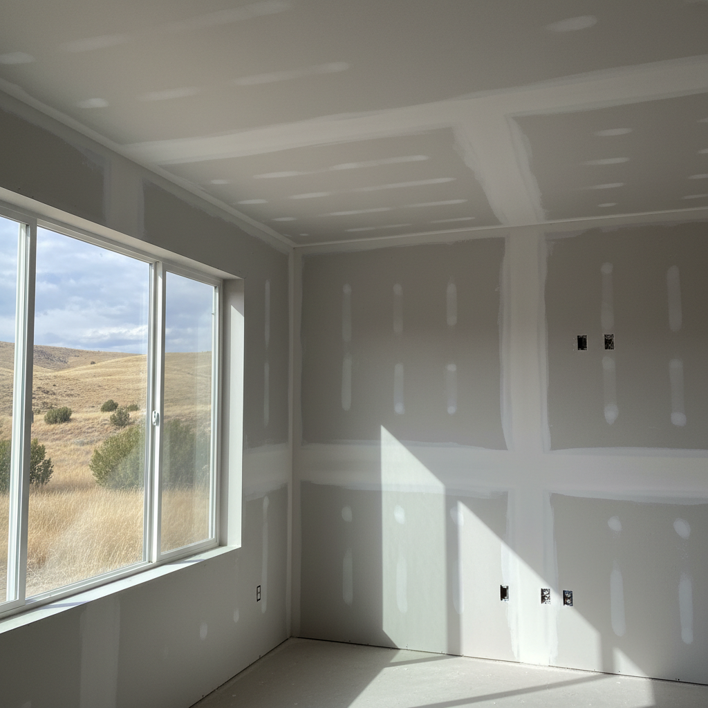Completed drywall installation work at a residential property in Millcreek, UT