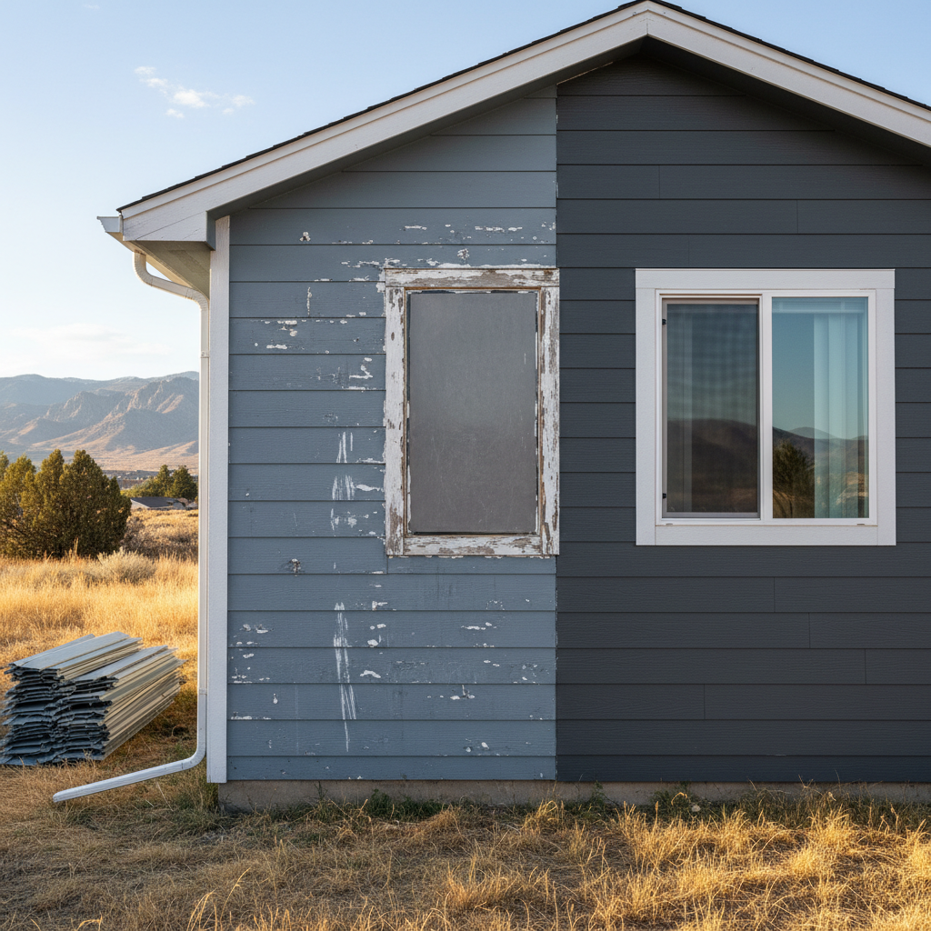 Completed siding installation work at a residential property in West Valley City, UT