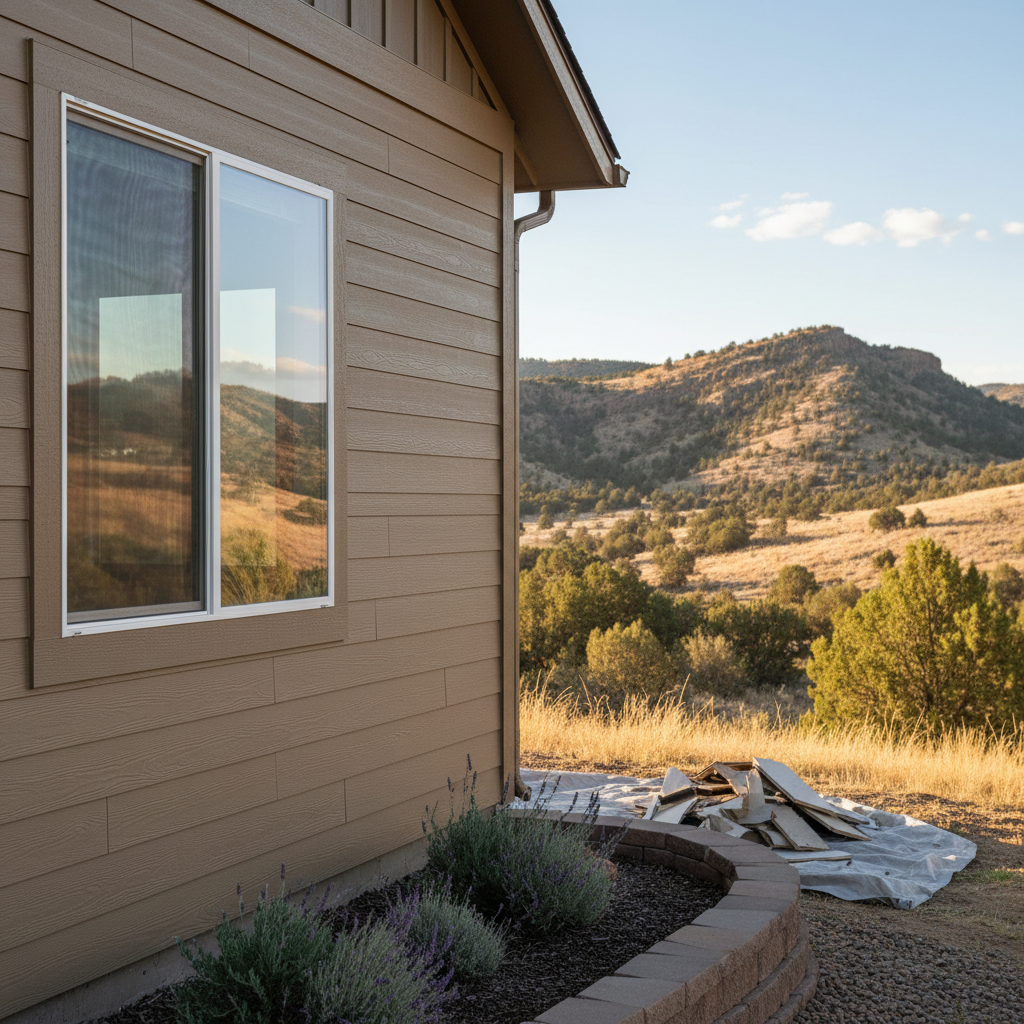 Completed siding removal work at a residential property in West Jordan, UT