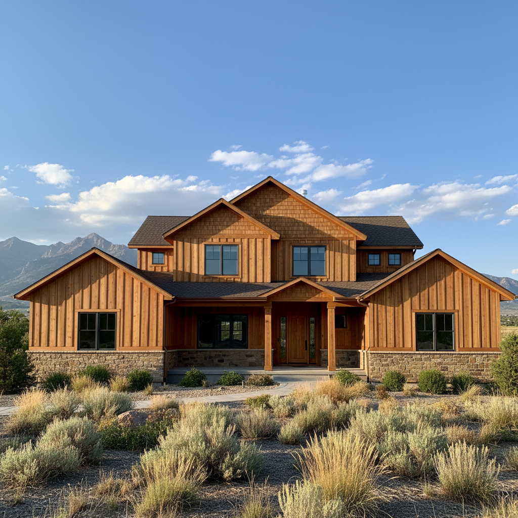 Completed wooden siding work at a residential property in Sandy, UT