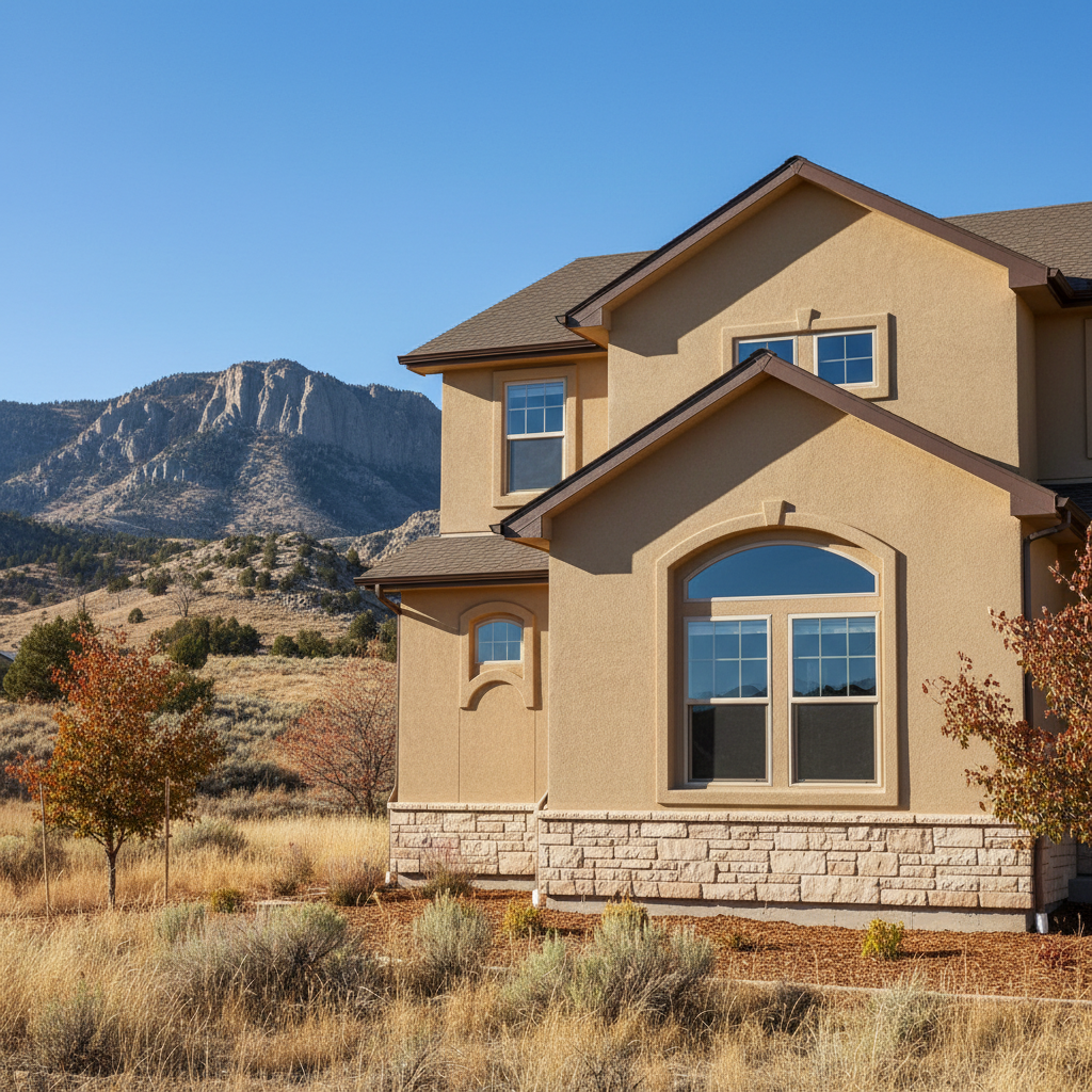 Completed residential stucco work at a residential property in Provo, UT