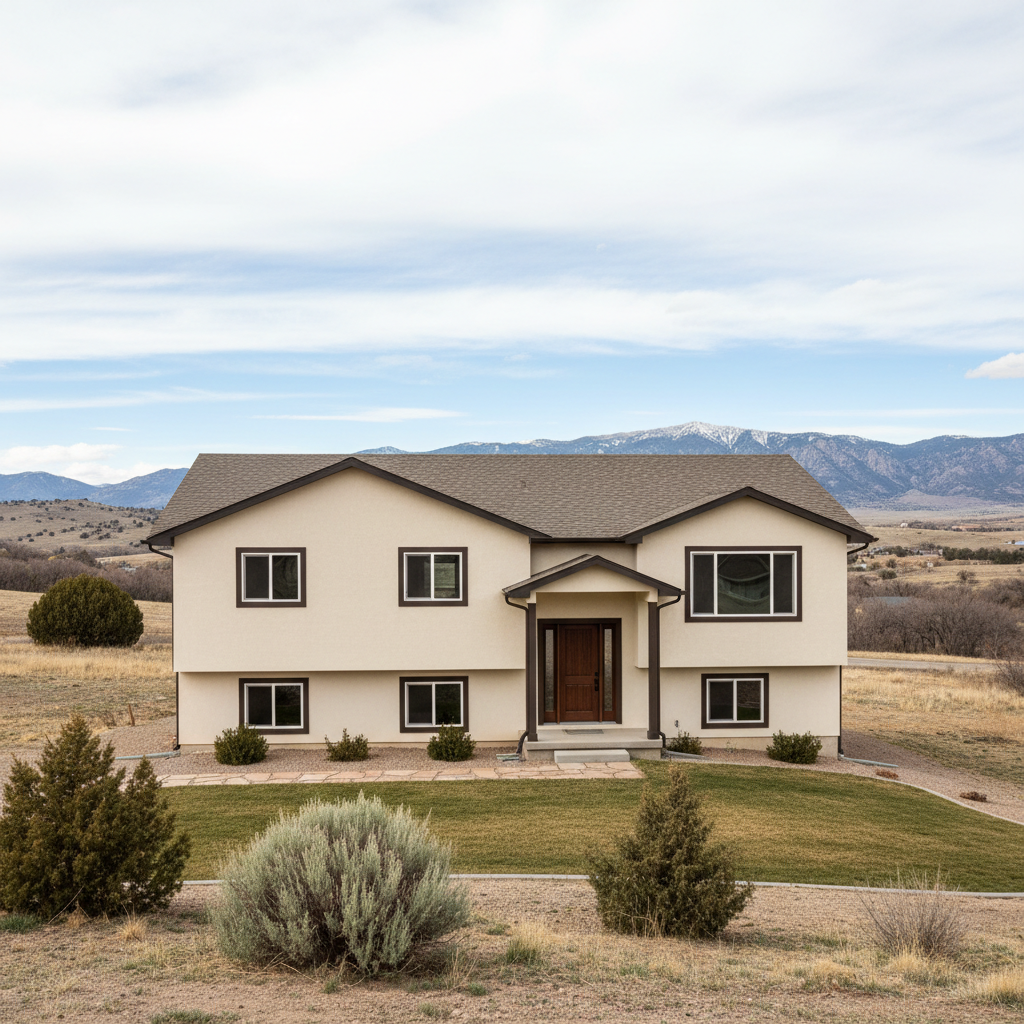 Completed stucco painting work at a residential property in West Valley City, UT