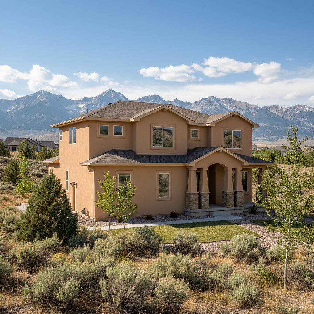 Completed residential stucco work at a residential property in Provo, UT