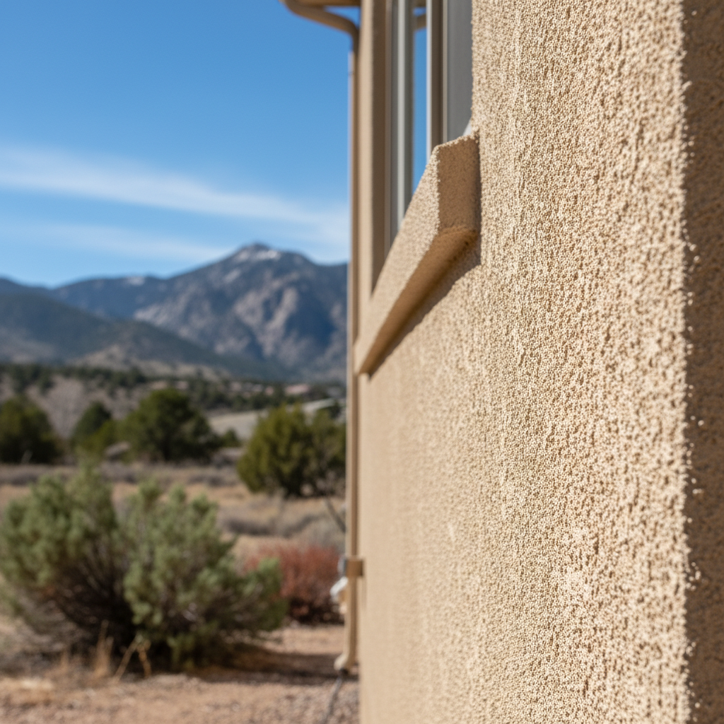 Completed stucco installation work at a residential property in Sandy, UT