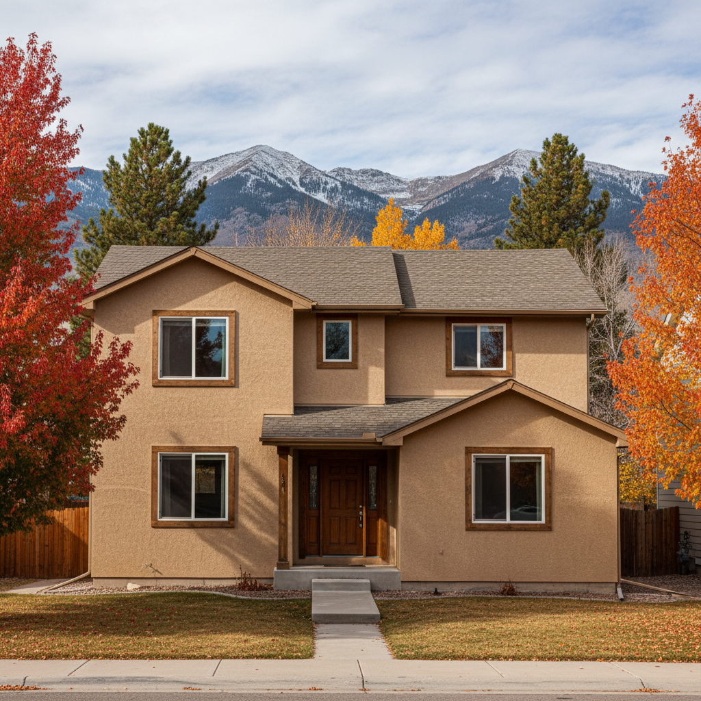 Completed stucco replacement work at a residential property in Ogden, UT