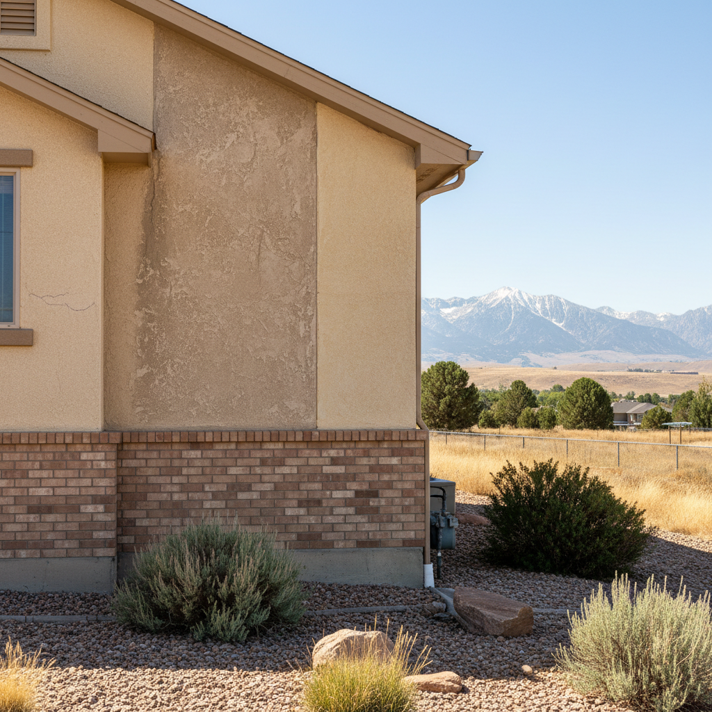 Completed stucco repair work at a residential property in South Jordan, UT