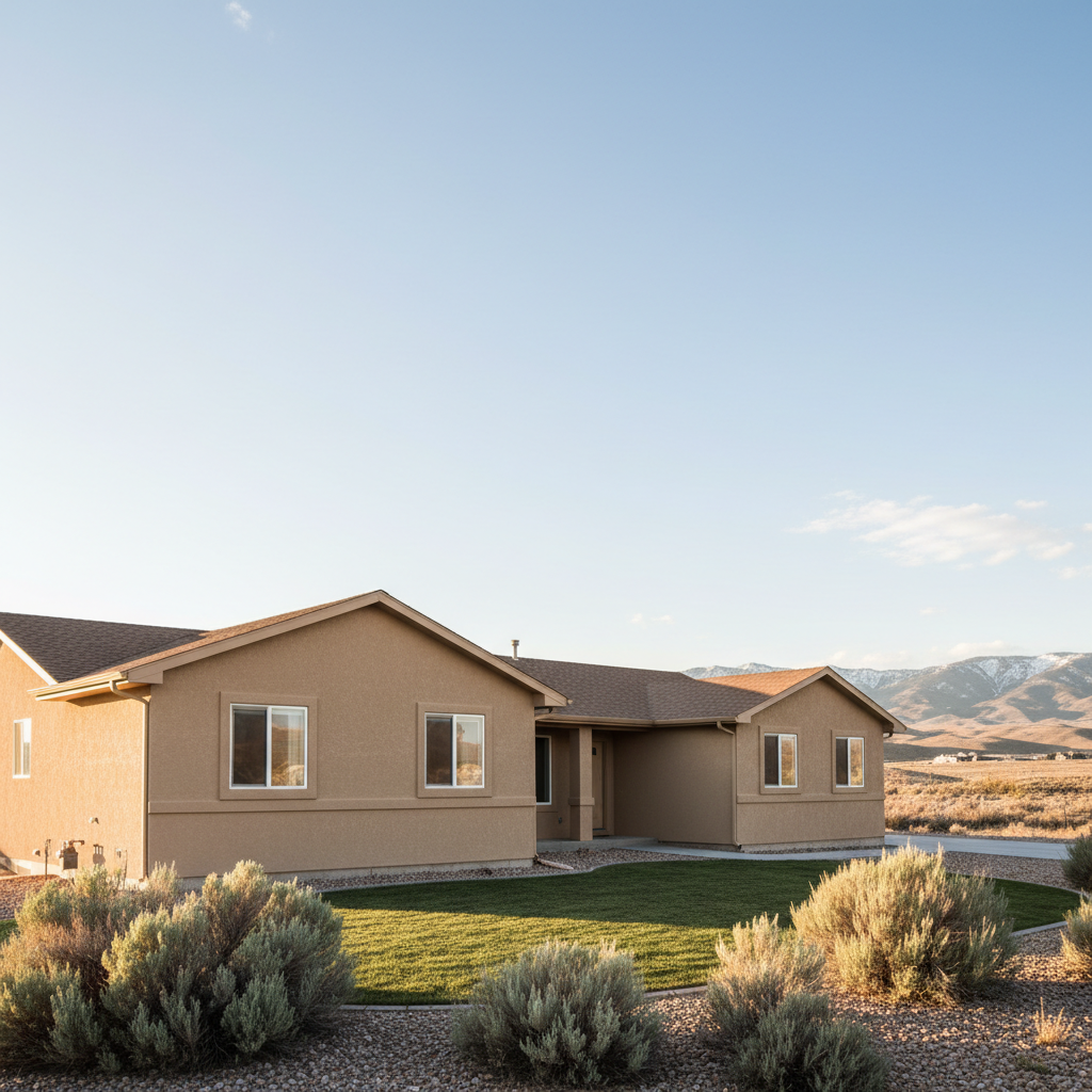 Completed residential stucco work at a residential property in Taylorsville, UT