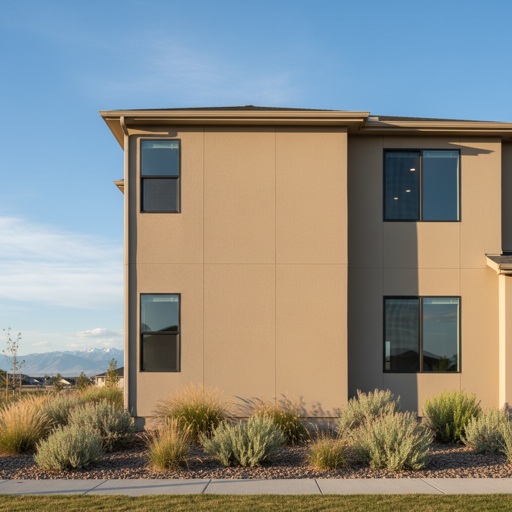 Completed commercial stucco work at a residential property in Saratoga Springs, UT