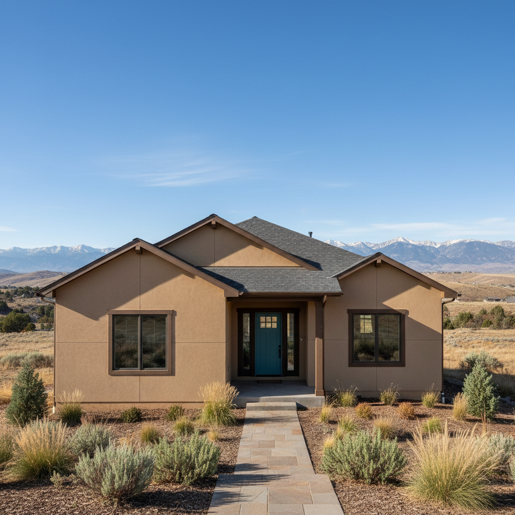 Completed residential stucco work at a residential property in Saratoga Springs, UT