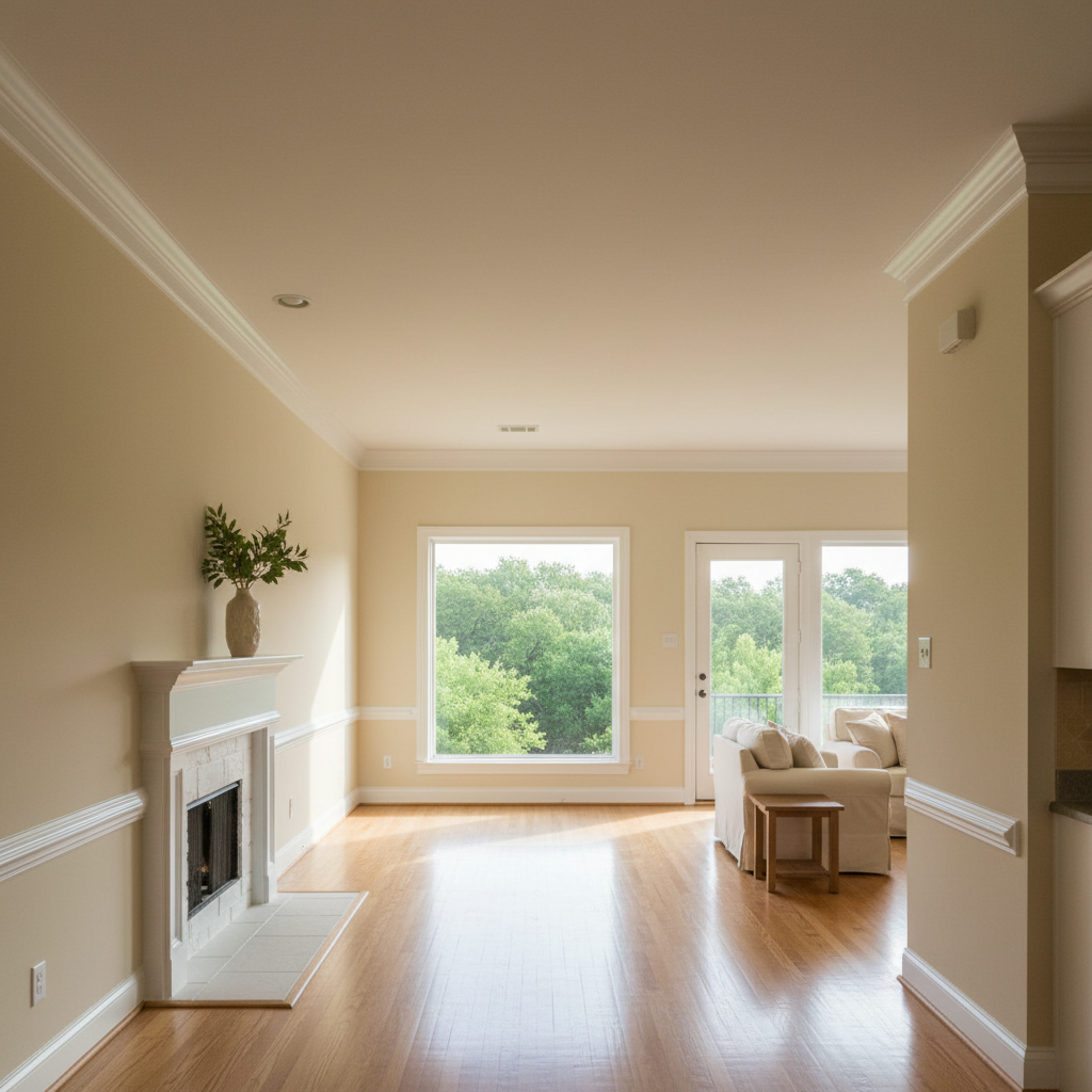 Completed interior painting work at a residential property in Lakeway, TX