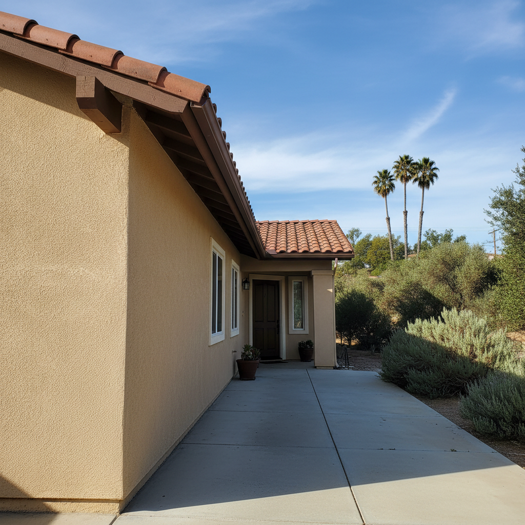 Completed stucco redashing work at a residential property in San Dimas, CA