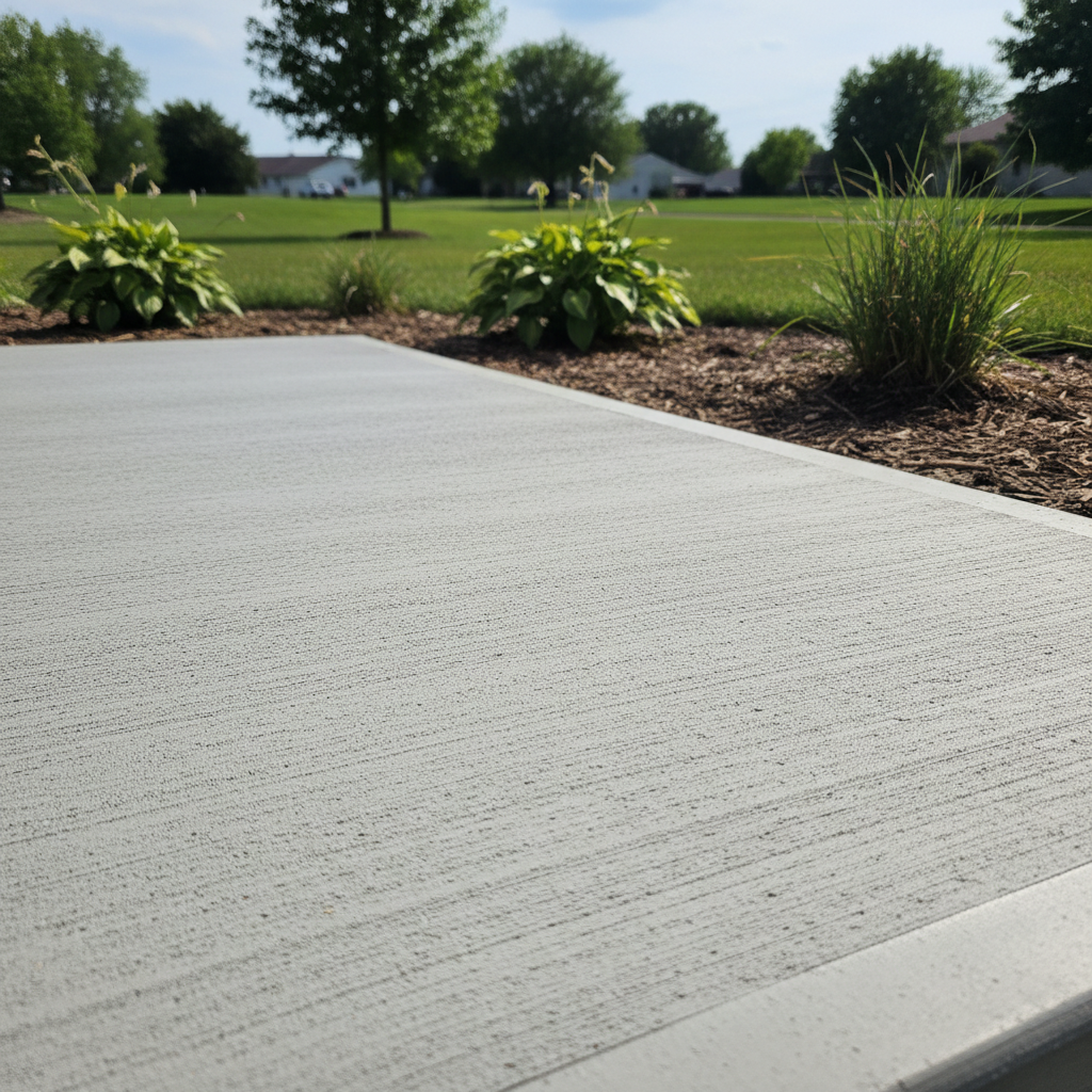 Completed concrete flatwork work at a residential property in Aurora, IL