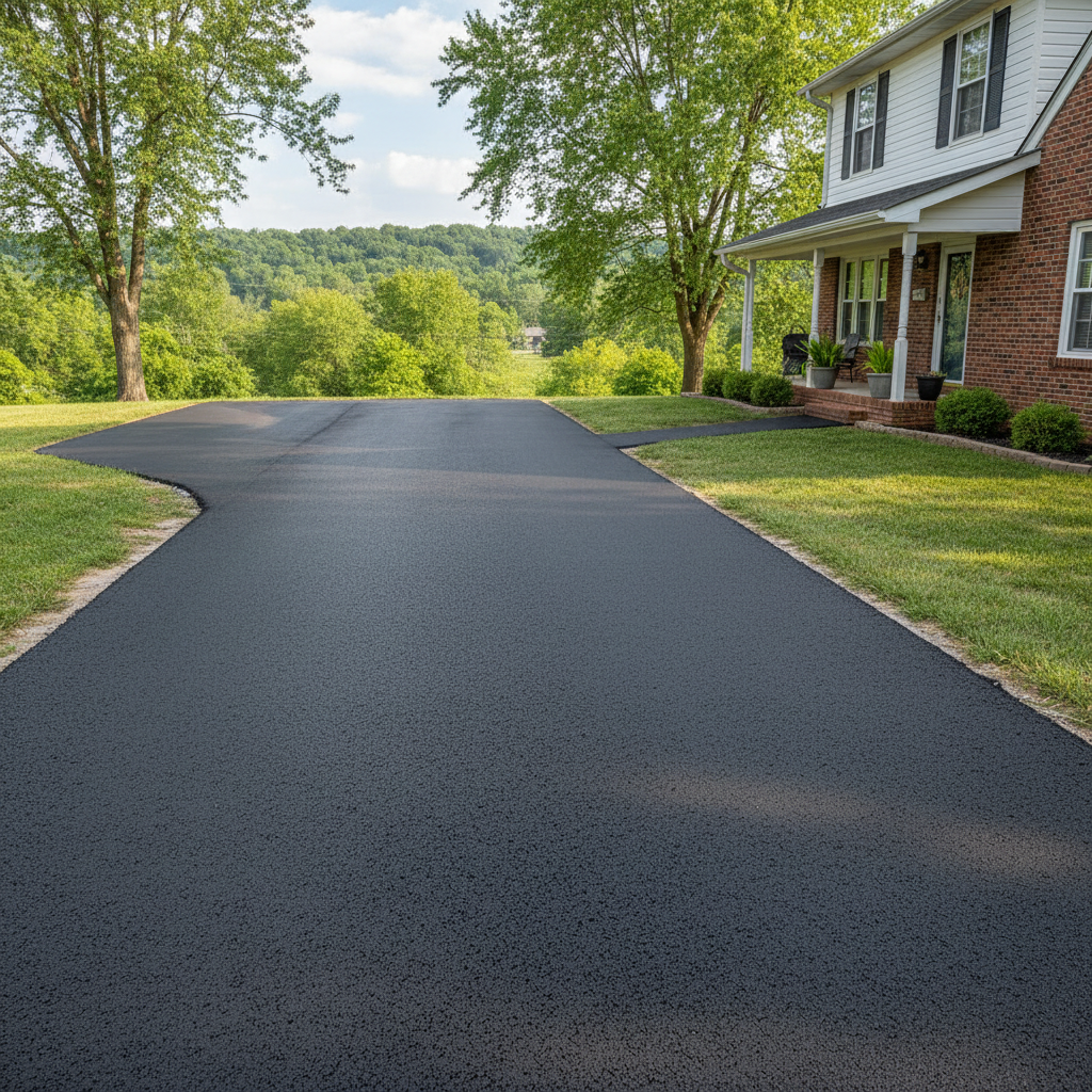 Completed residential asphalt work at a residential property in Louisville, KY