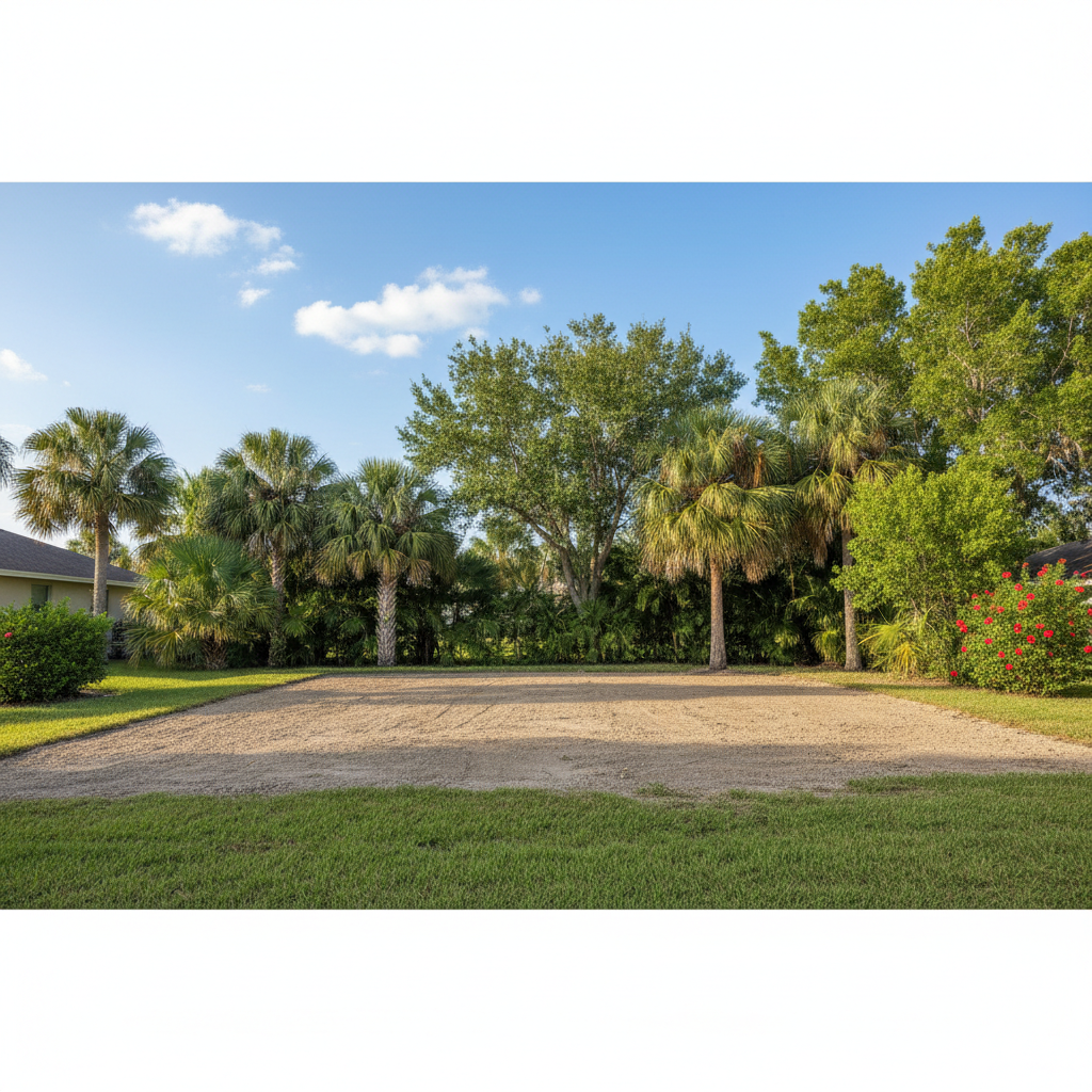 Completed commercial demolition work at a residential property in Cape Coral, FL