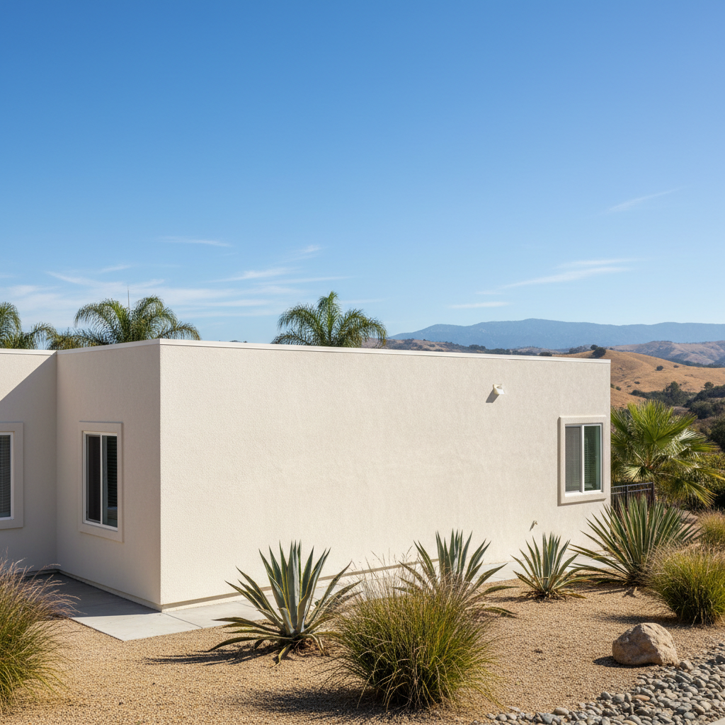 Completed eifs installation work at a residential property in Azusa, CA