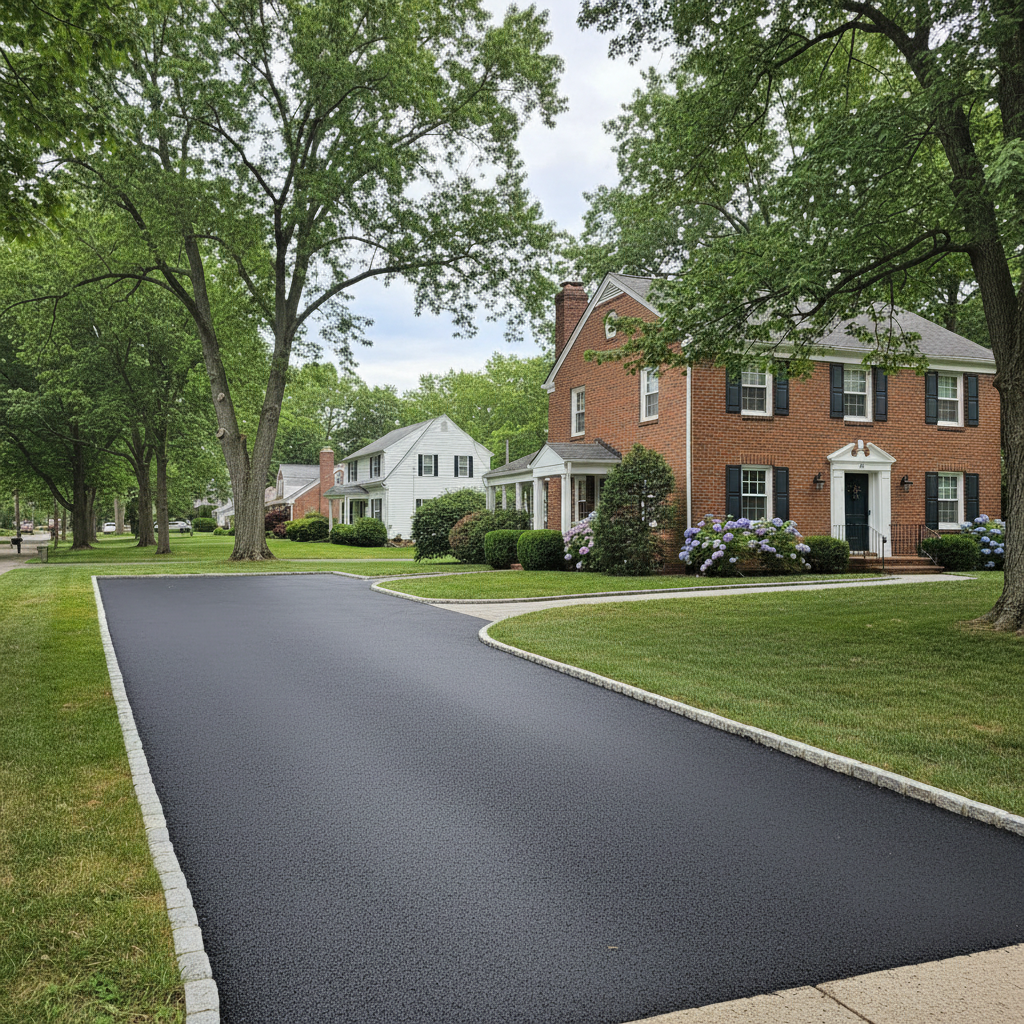 Completed residential asphalt work at a residential property in Philadelphia, PA