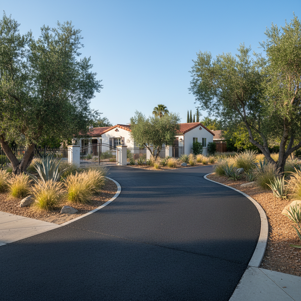 Completed commercial asphalt work at a residential property in Los Angeles, CA
