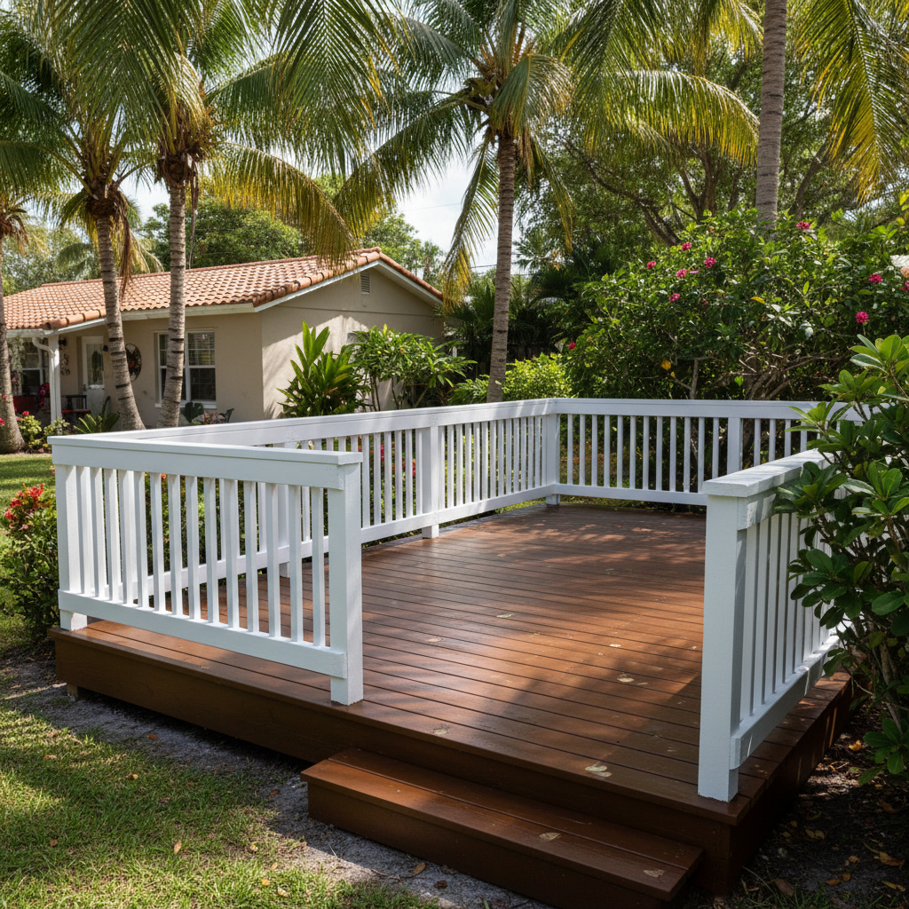 Completed deck painting & staining work at a residential property in Fort Lauderdale, FL