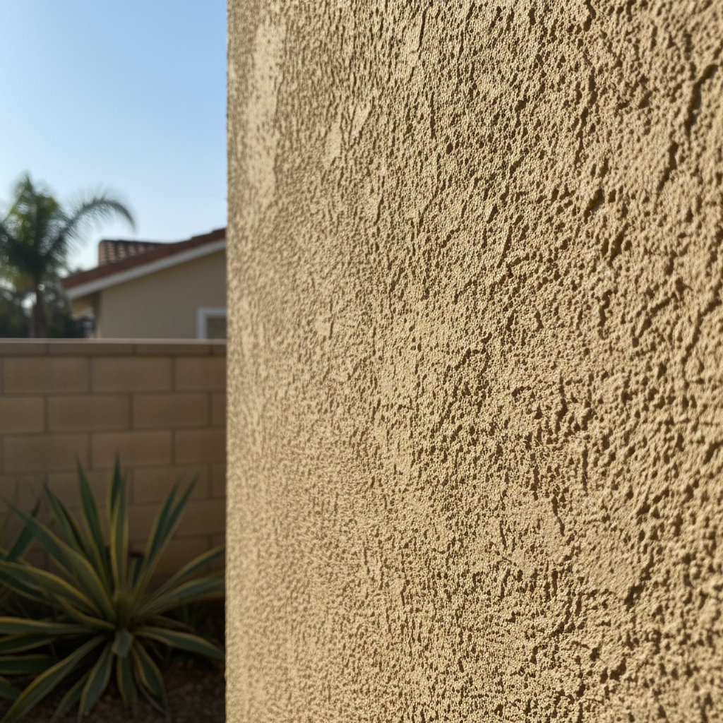 Completed commercial stucco work at a residential property in Huntington Beach, CA