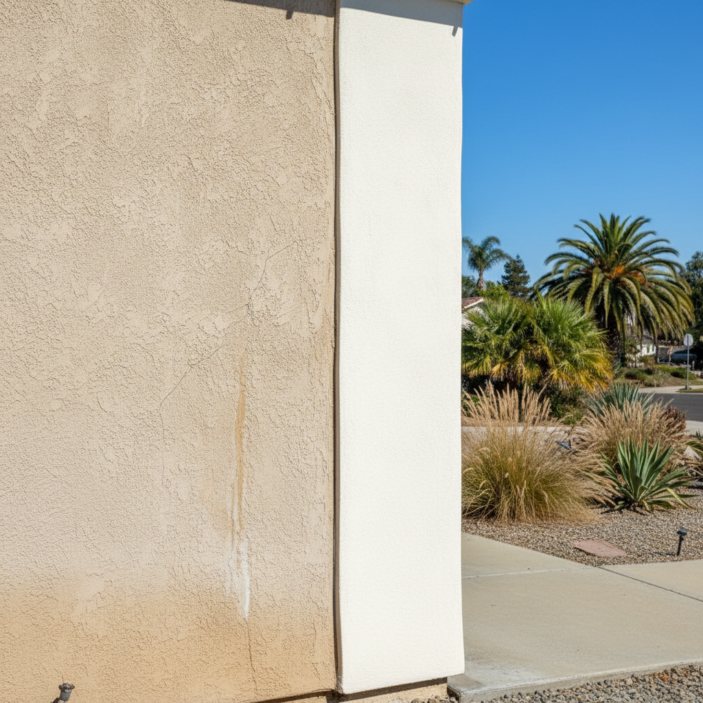 Completed eifs installation work at a residential property in Huntington Beach, CA