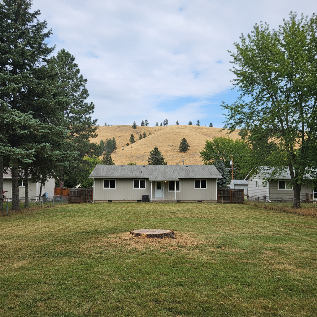 Completed tree removal work at a residential property in Union Gap, WA