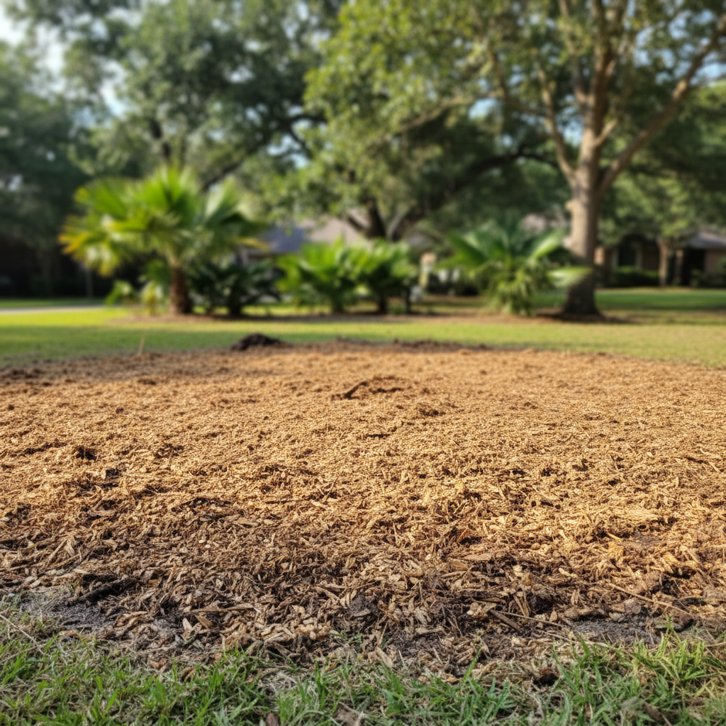 Completed stump grinding & removal work at a residential property in Humble, TX