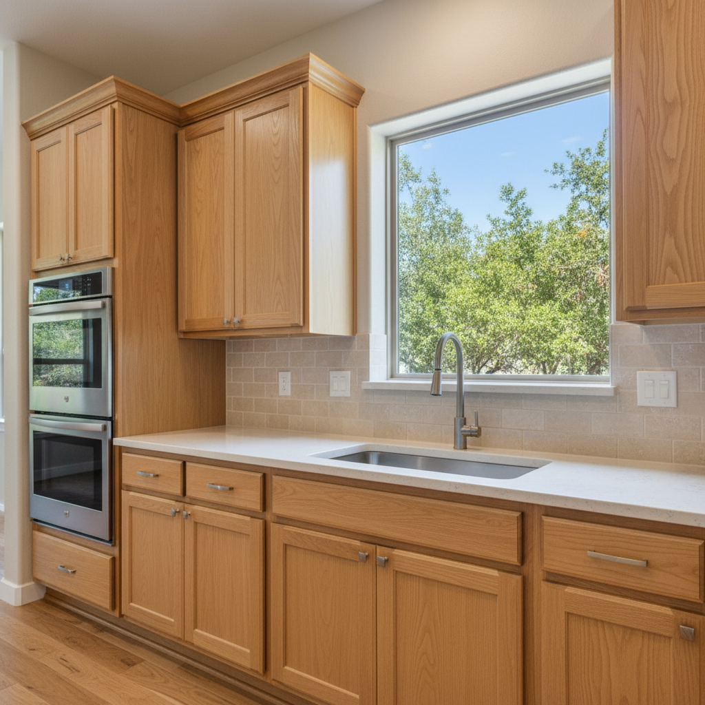 Completed cabinet installation work at a residential property in Jester, TX