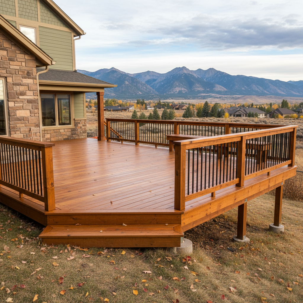 Completed deck painting & staining work at a residential property in Ogden, UT