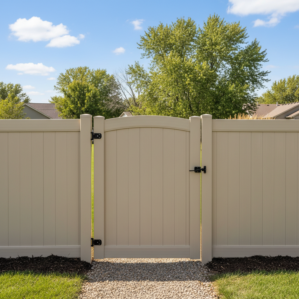Completed gate installation work at a residential property in Gretna, NE