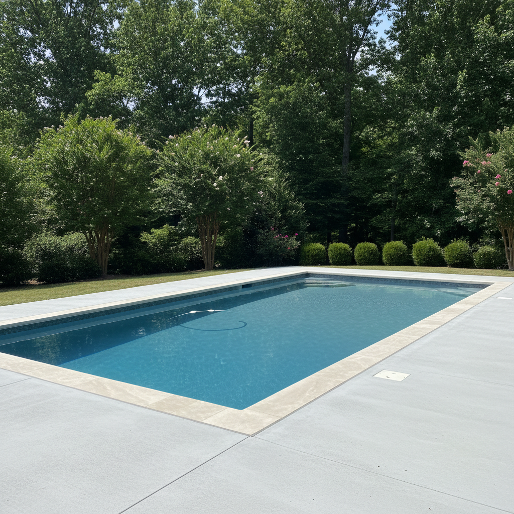 Completed new pool construction work at a residential property in Hendersonville, TN