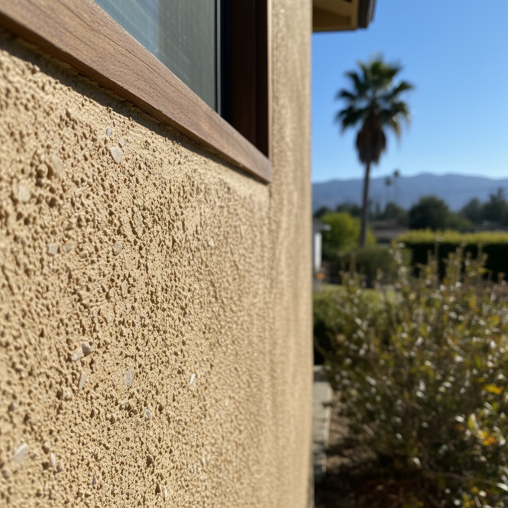 Completed stucco replacement work at a residential property in Pasadena, CA