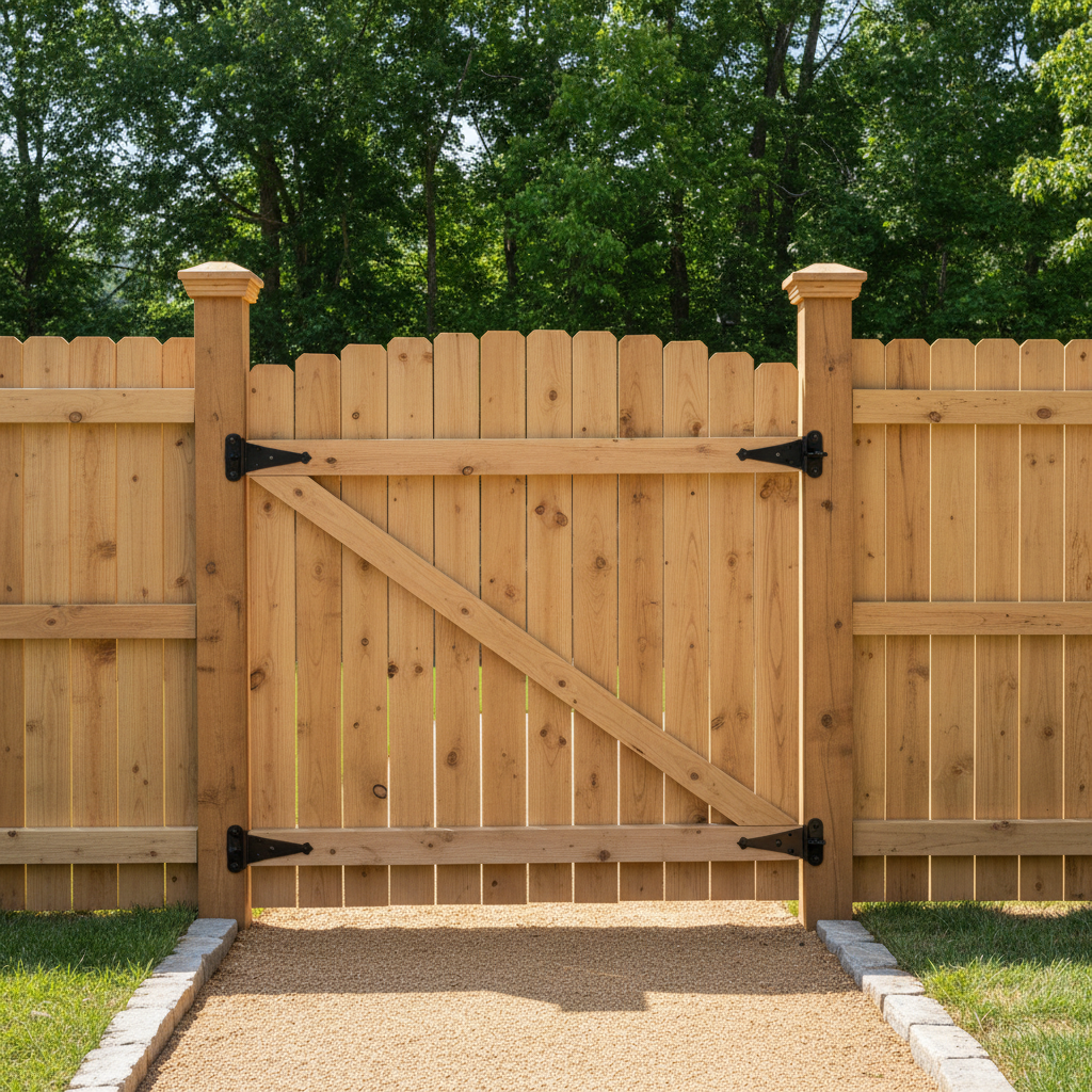 Completed gate installation work at a residential property in Loudon, TN