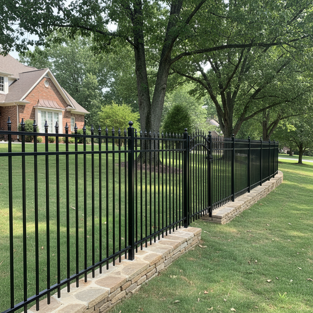 Completed ornamental iron fencing work at a residential property in Norris, TN