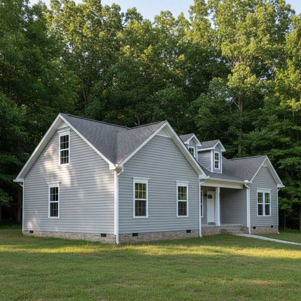 Completed siding installation work at a residential property in Sevierville, TN