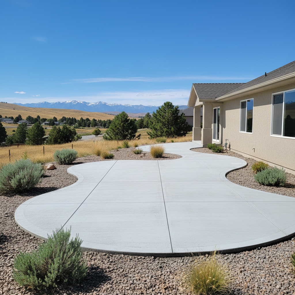 Completed concrete installation work at a residential property in Ogden, UT