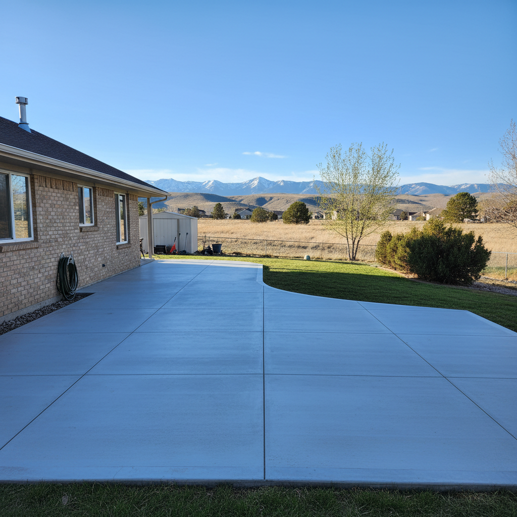 Completed concrete installation work at a residential property in Ogden, UT