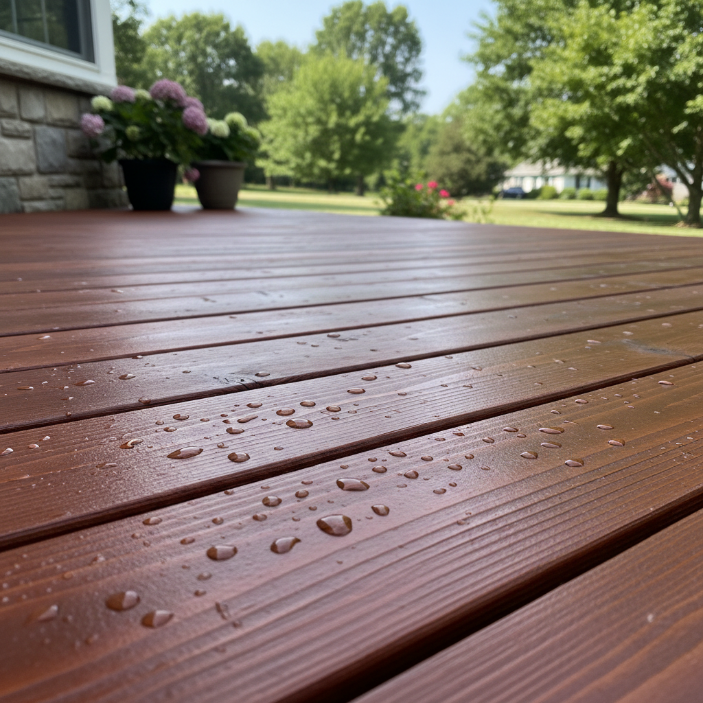 Completed deck painting & staining work at a residential property in Hamden, CT
