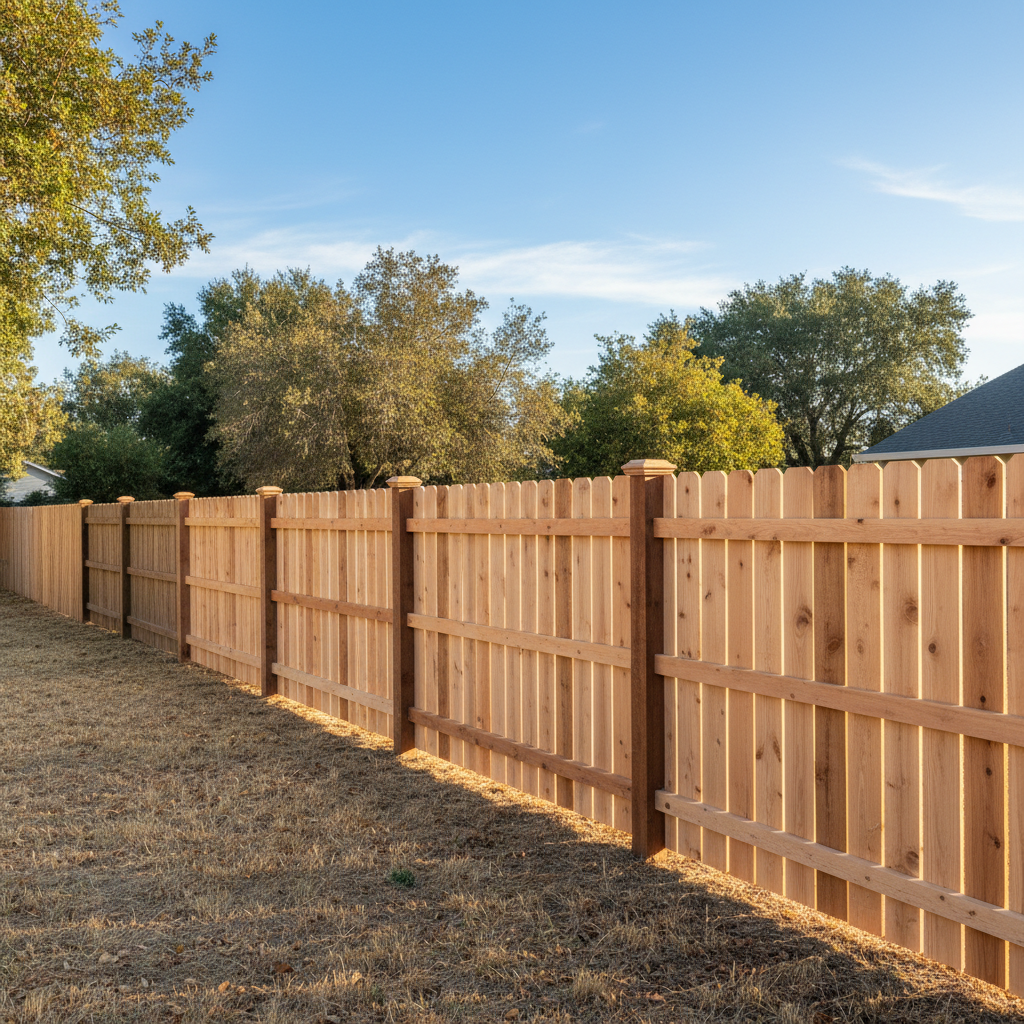 Completed fence repair work at a residential property in Vallejo, CA