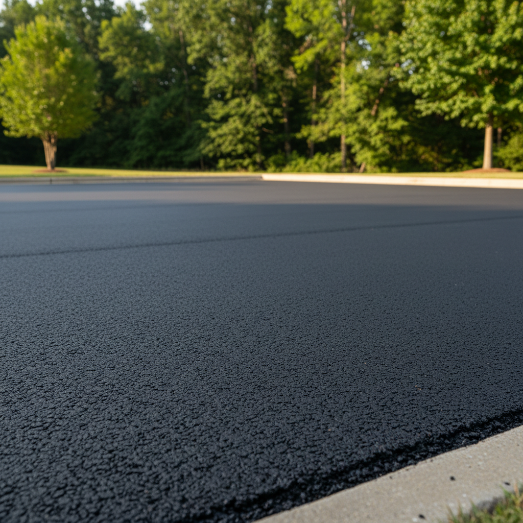Completed parking lot paving work at a residential property in Birmingham, AL