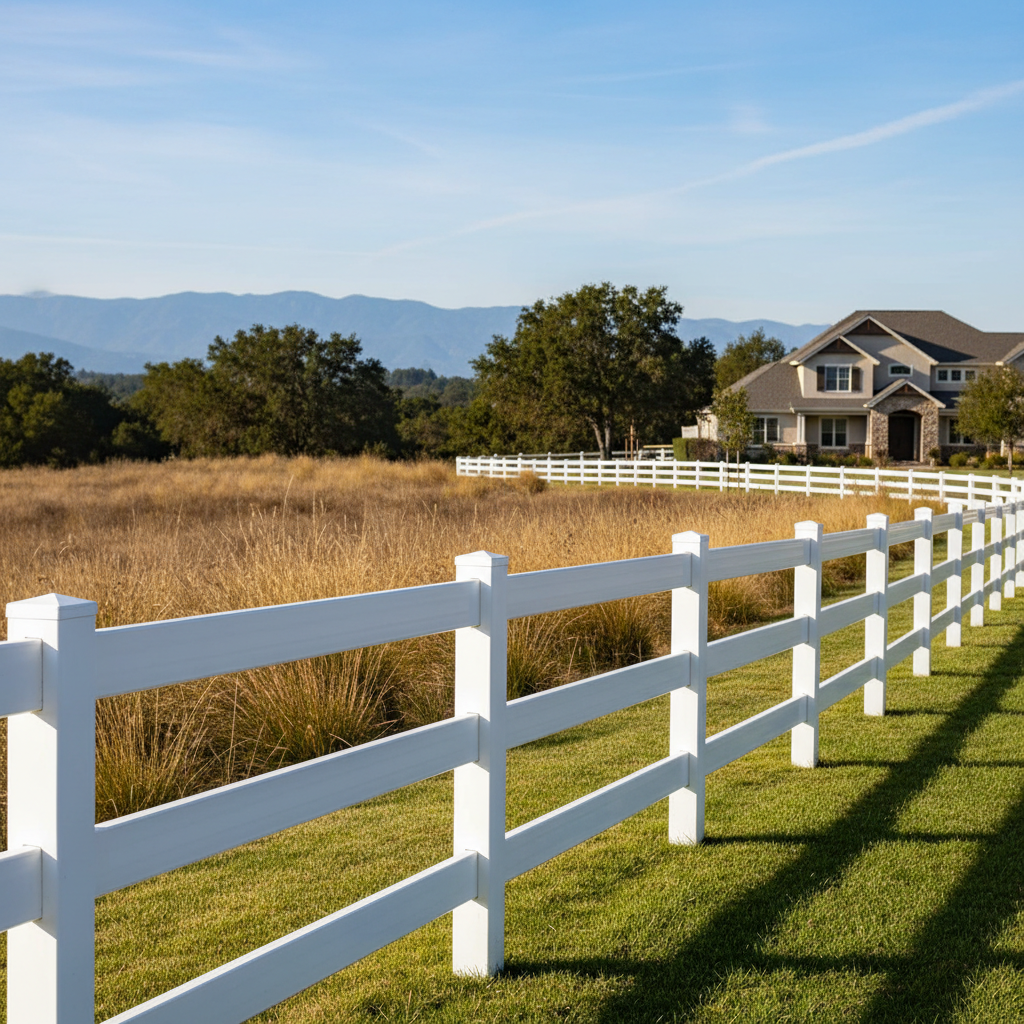 Completed farm fencing work at a residential property in American Canyon, CA