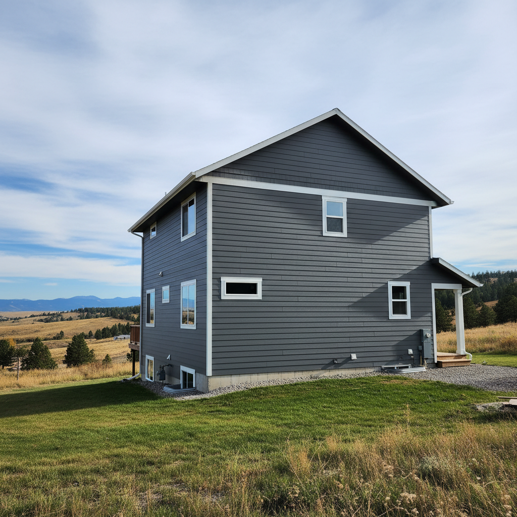 Completed cement siding work at a residential property in Great Falls, MT