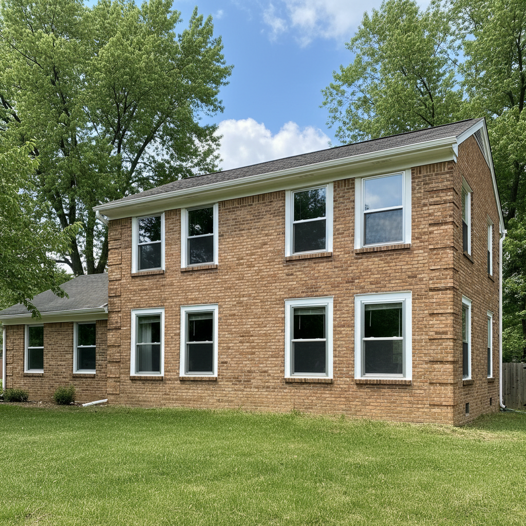 Completed storm window installation work at a residential property in Pittsburg, KS