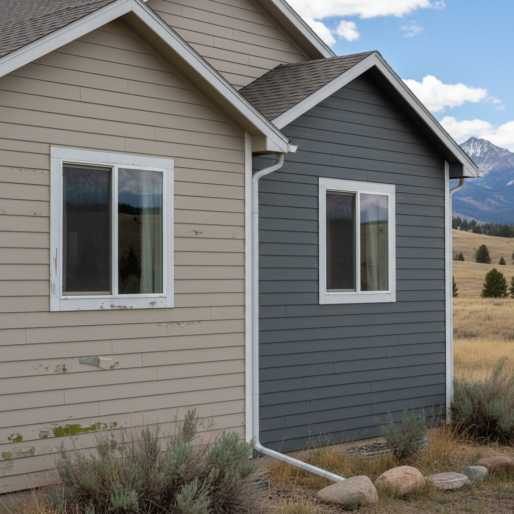 Completed siding installation work at a residential property in Great Falls, MT