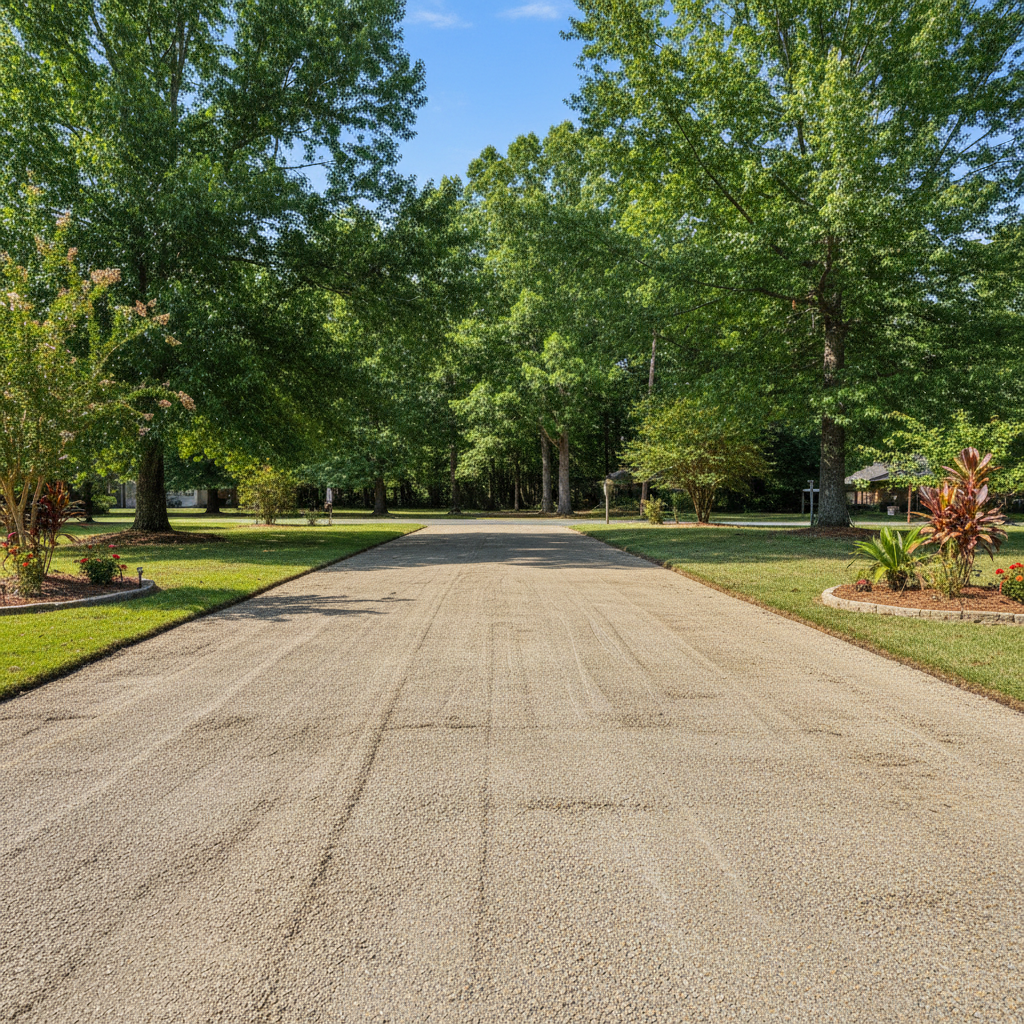 Completed asphalt milling work at a residential property in Montgomery, AL