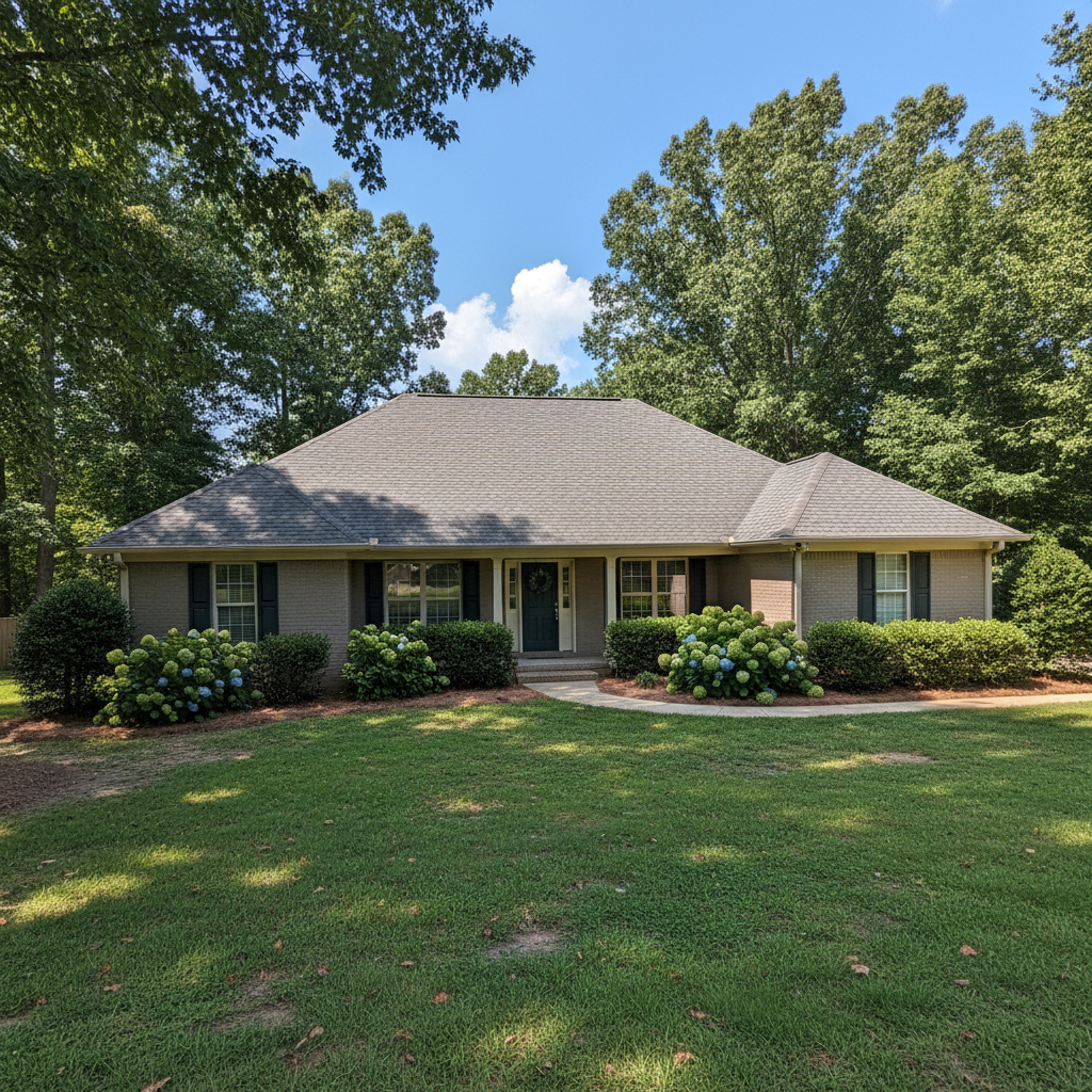 Completed storm damage repair work at a residential property in Louisburg, NC