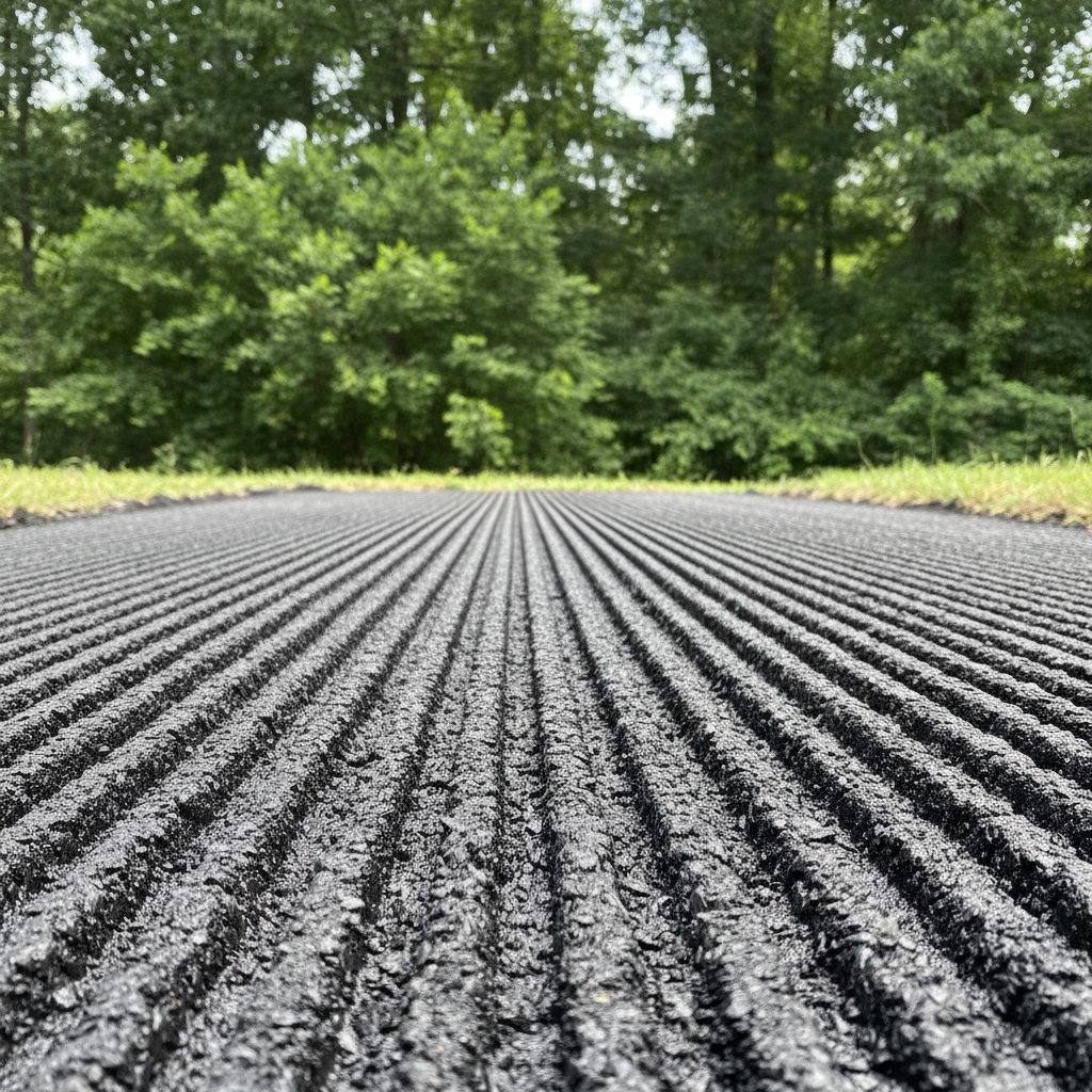 Completed asphalt milling work at a residential property in Birmingham, AL