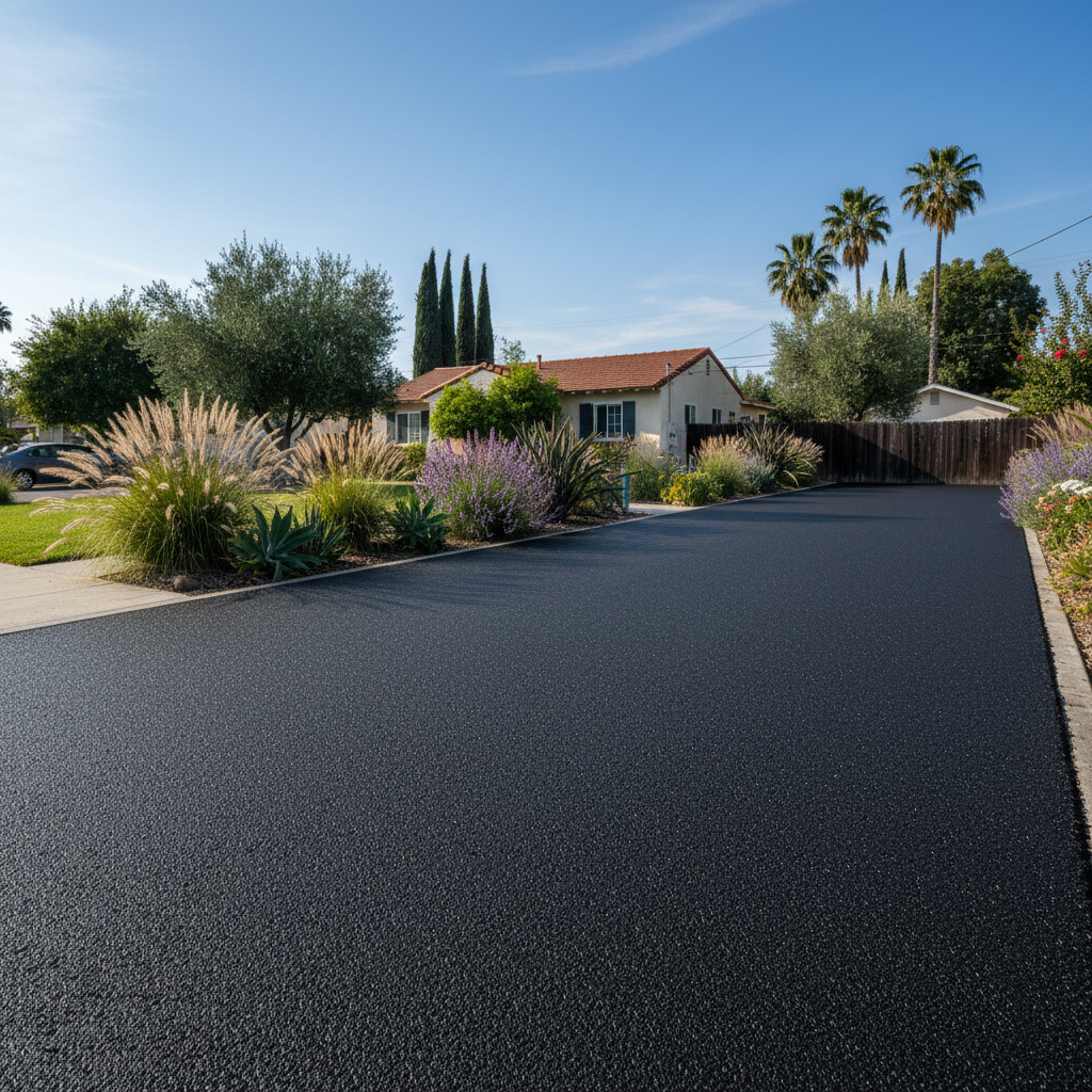 Completed residential asphalt work at a residential property in Los Angeles, CA