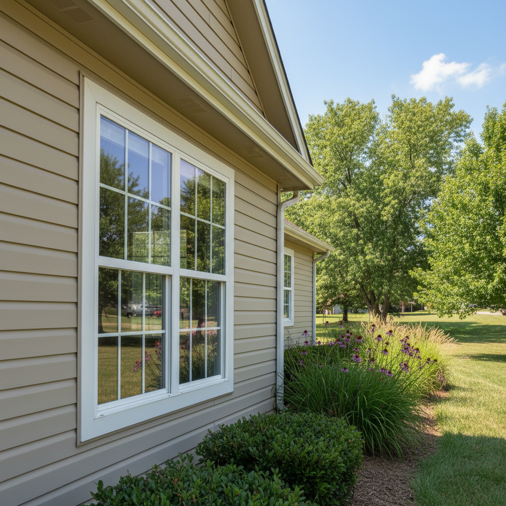 Completed window replacement work at a residential property in Pittsburg, KS